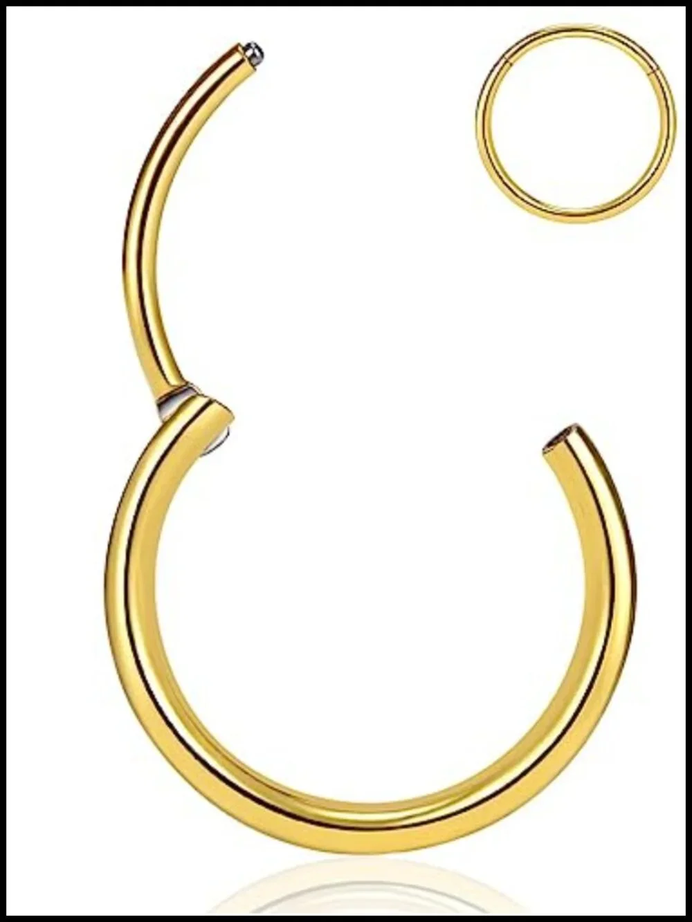 Titanium Nose Rings Hoop 20G 18G 16G 14G 12G Septum Clicker Cartilage Earring